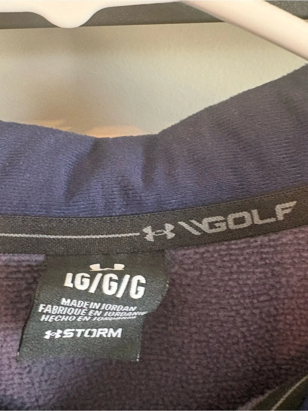 Under Armour Storm Golf Men’s Large Blue Heather 1/4 Zip Pullover Sweatshirt